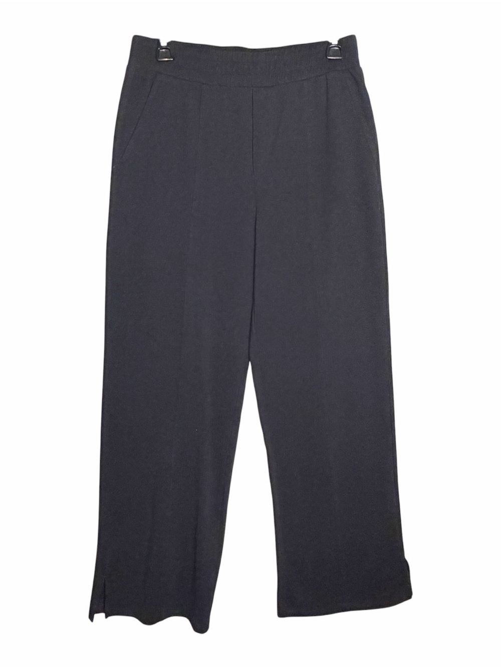 Old Navy Active Dynamic Fleece High-Rise Split Wide Leg Pants Black Women Size M
